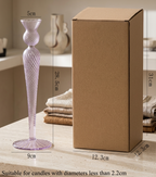 Minimalist Nordic Glass Candlestick Holder – Unique Tall Taper Candle Stand for Modern Tablescapes & Special Event Decor