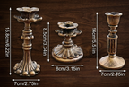 Antique Bronze Resin Taper Candlestick Holder – Vintage Victorian Style Candle Stand for Dark Academia & Dinner Tablescapes
