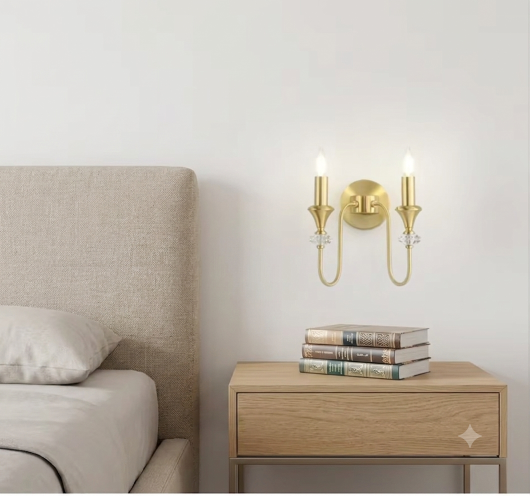 2 Lights Bedside Nordic Wall Lamp